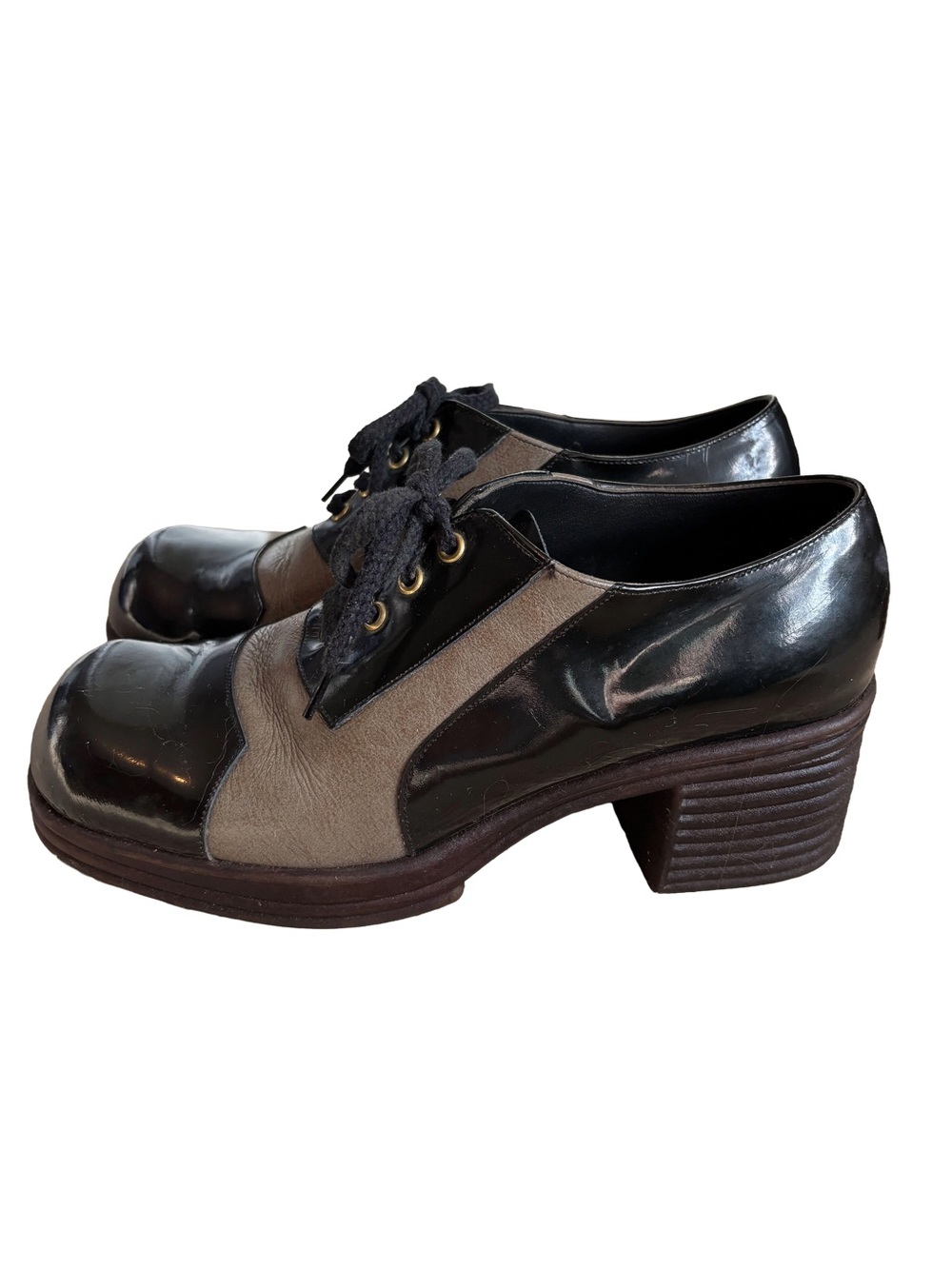 Vintage 1970s Pedwin Two-Tone Platform Oxford Shoes - Disco Glam Rock